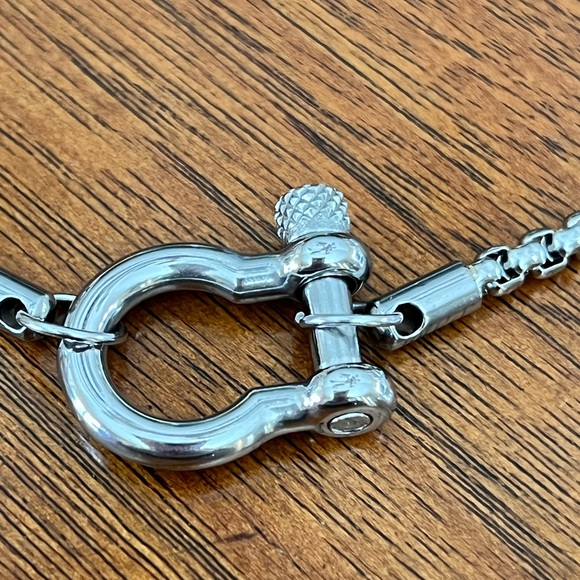 Horse-bit Style Necklace - Titanium Stainless Steel - Picture 4 of 7